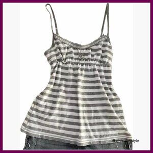 Vintage Grunge Halter Top Cropped Tank Y2K Punk Camisole